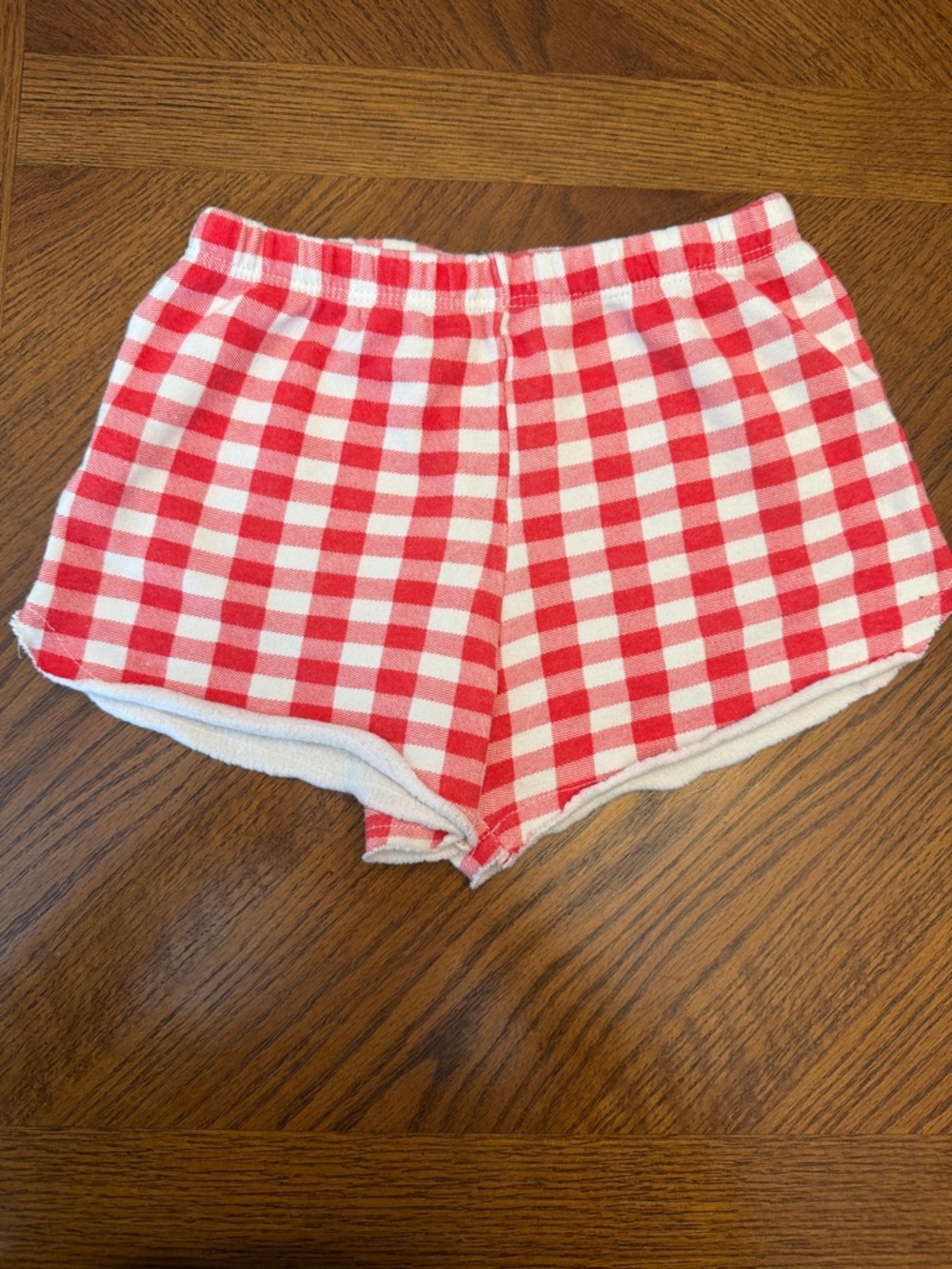Red and White Gingham Women’s Lounge Shorts